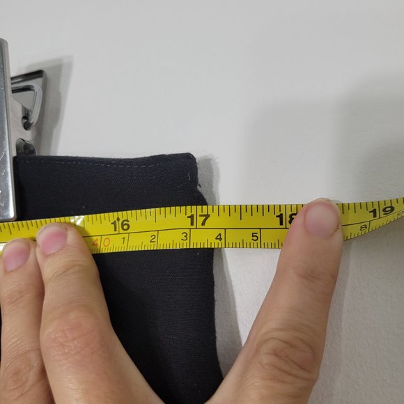 Investments Vintage A-Line Midi Skirt Classic Black Zippered Business Casual 12 - Picture 7 of 9